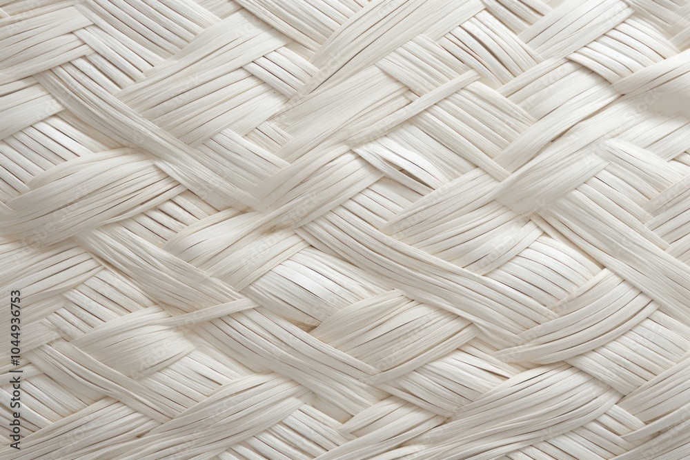 Obraz premium White rattan texture woven backgrounds repetition.