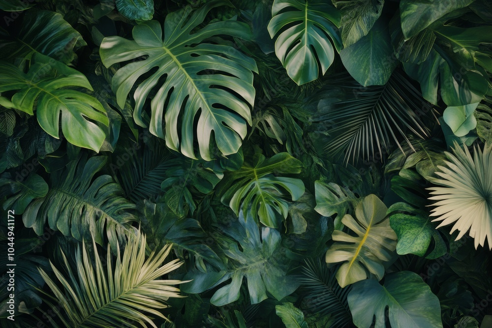 Vibrant Tropical Foliage Close-up for Summer Travel or Nature Backgrounds Generative AI Vibrant Tropical Foliage Close-up for Summer Travel or Nature Backgrounds Generative AI