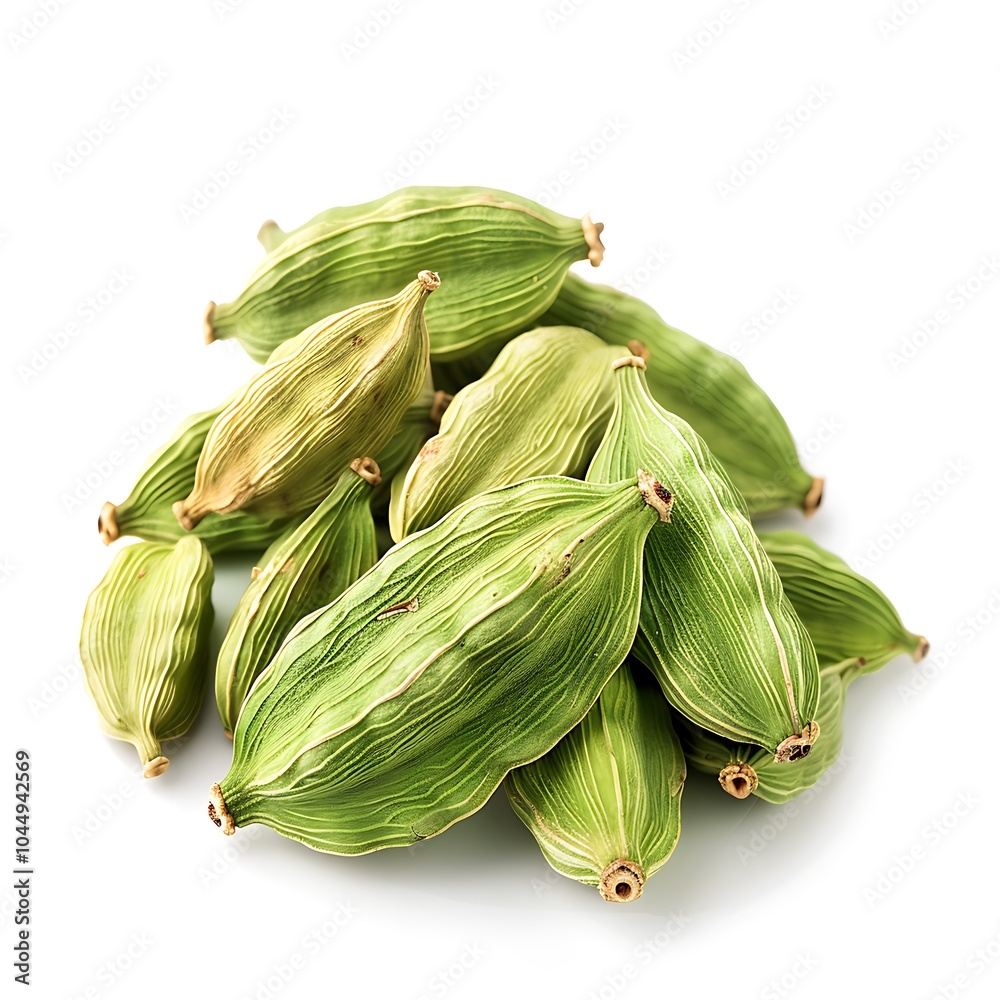 custom made wallpaper toronto digitalFresh green cardamom isolated on white background