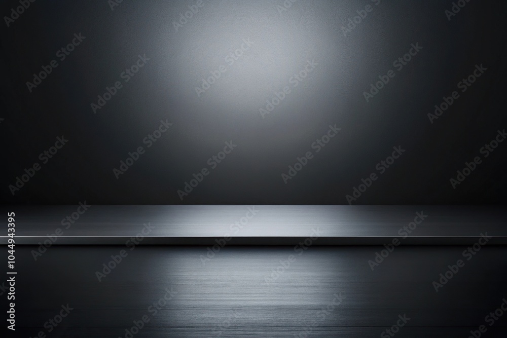 Sleek minimalist background with shadows on matte black surface Sleek minimalist background with shadows on matte black surface