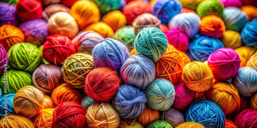 A vibrant tapestry of colorful yarn balls, meticulously arranged, showcasing a spectrum of hues and textures, evoking a sense of creative possibility and endless potential. A vibrant tapestry of colorful yarn balls, meticulously arranged, showcasing a spectrum of hues and textures, evoking a sense of creative possibility and endless potential.