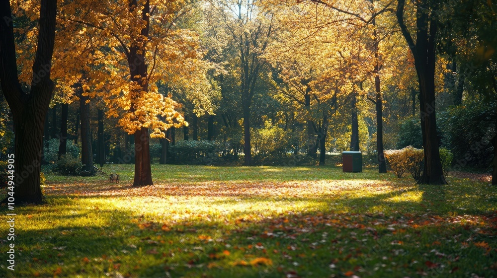 Defocused park with trees and nature background Defocused park with trees and nature background
