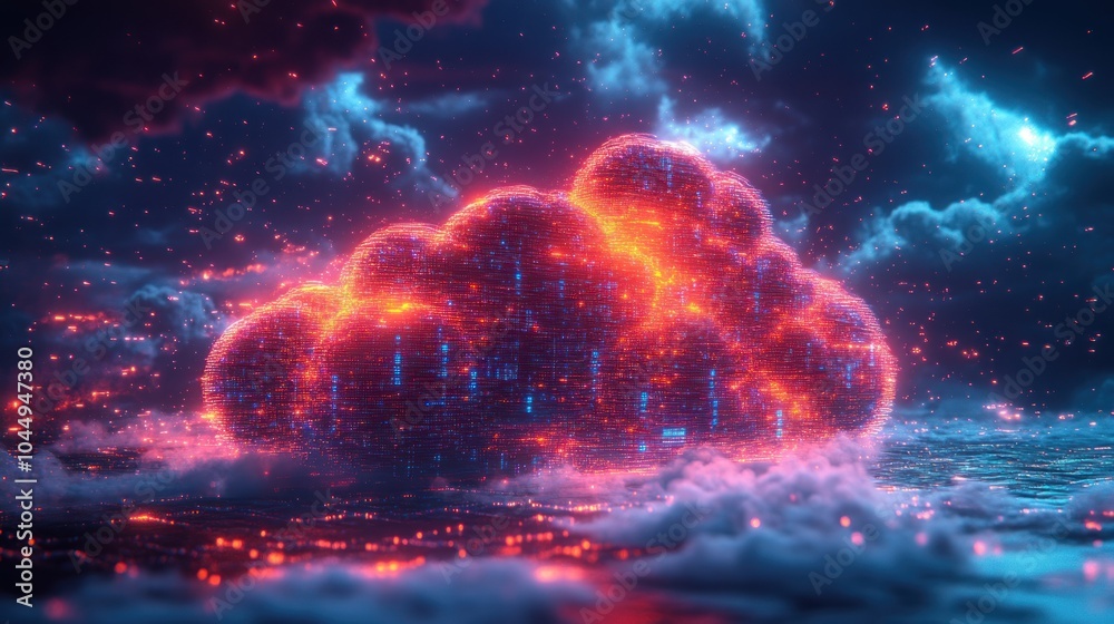 Digital Cloud, Data Storage, Network, Technology Digital Cloud, Data Storage, Network, Technology