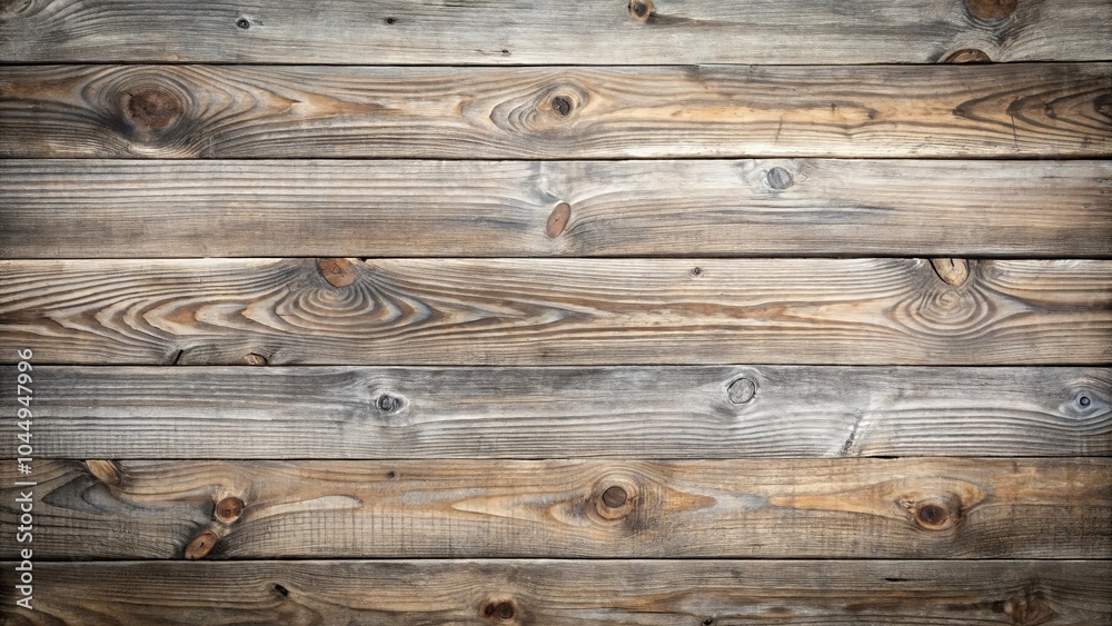 Fototapeta premium A weathered wood surface with a rustic charm, showcasing the natural beauty of wood grain and knots.