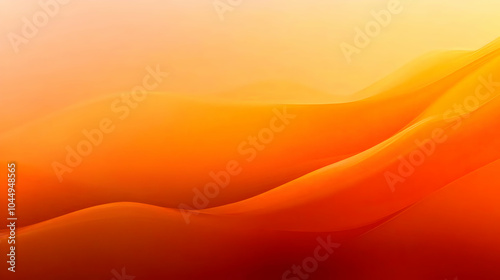 Orange Abstract Waves Backg...