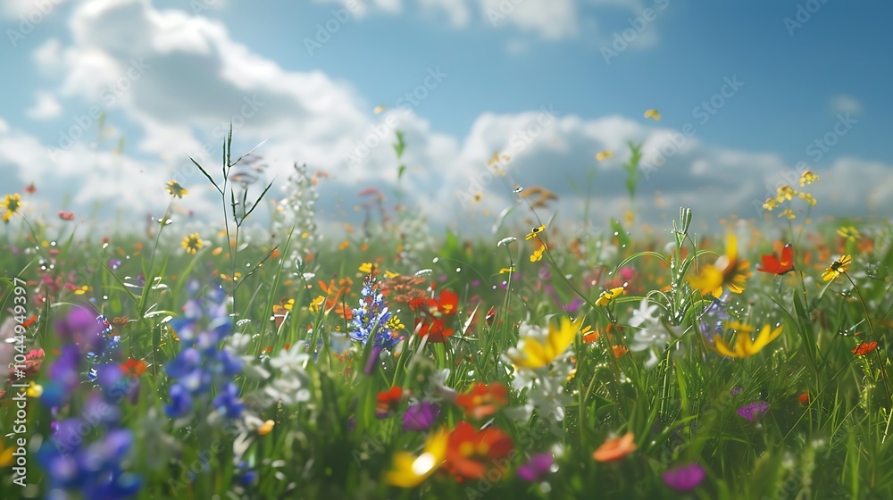 meadow with flowers meadow with flowers
