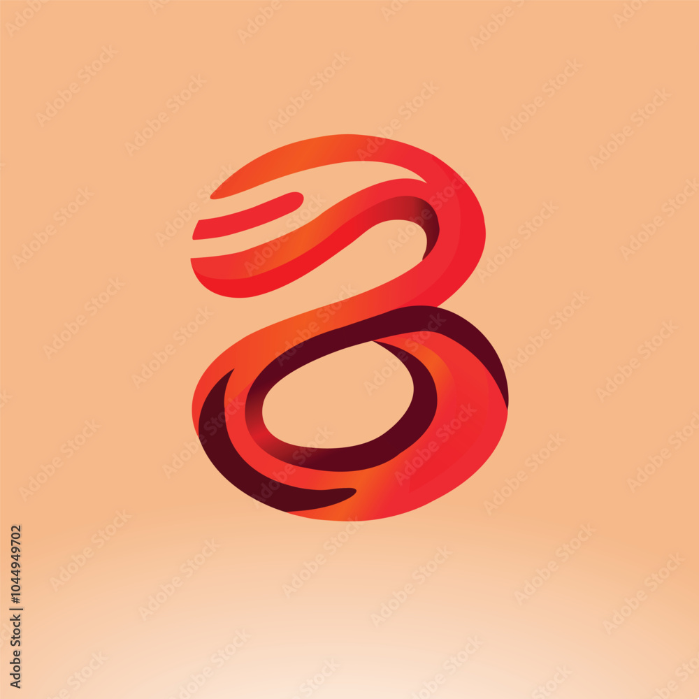 Dynamic Stylized Number 8 Dynamic Stylized Number 8
