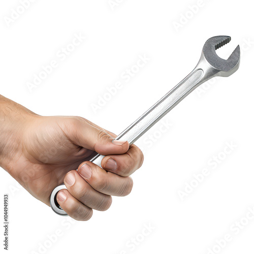 Hand Holding a Wrench: Ready for Home Repairs
