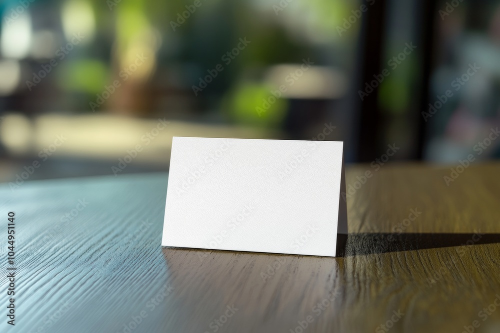 Blank Business Card on Modern Office Table for Corporate Identity and Branding Generative AI Blank Business Card on Modern Office Table for Corporate Identity and Branding Generative AI