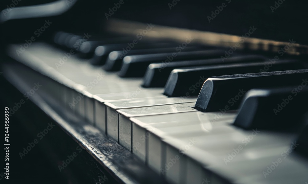 Close-up of Piano Keyboard Keys for Music and Artistic Expression Generative AI Close-up of Piano Keyboard Keys for Music and Artistic Expression Generative AI