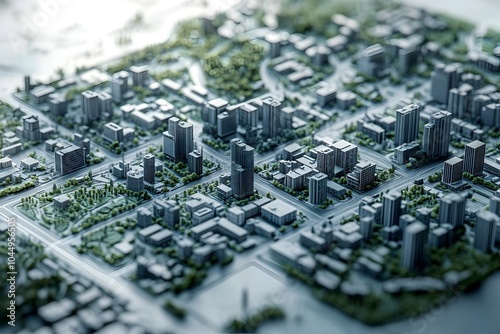 Detailed Technical Blueprint of an Urban City Planning and Zoning Layout