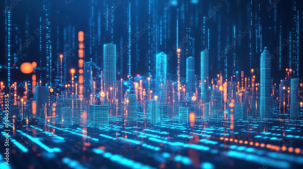 Low-Poly Smart City Skyline Low-Poly Smart City Skyline