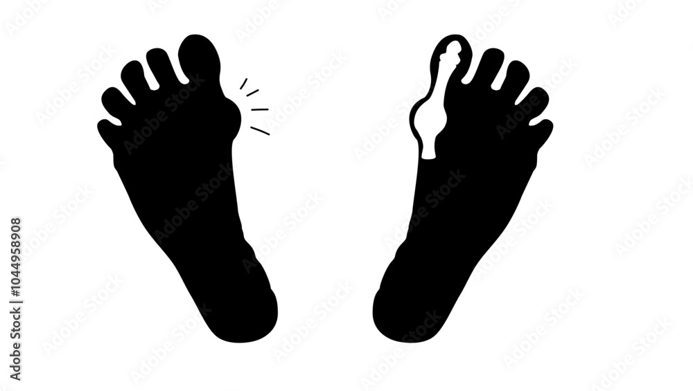Emblem gout, black isolated silhouette Emblem gout, black isolated silhouette