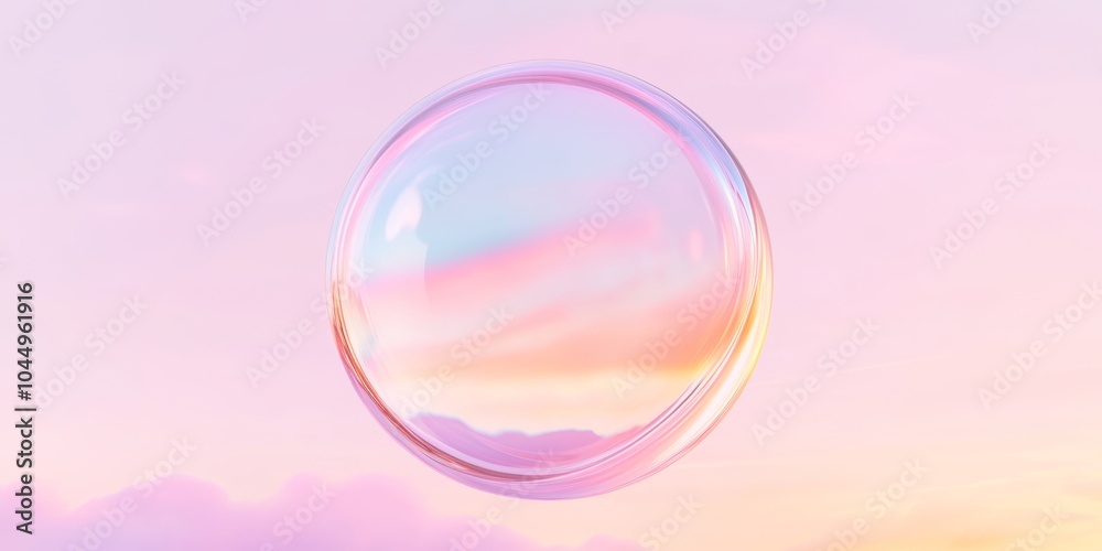 3D Render of a Search Icon in a Bubble on a Summer Sky Background, Augmented Reality Concept Generative AI 3D Render of a Search Icon in a Bubble on a Summer Sky Background, Augmented Reality Concept Generative AI