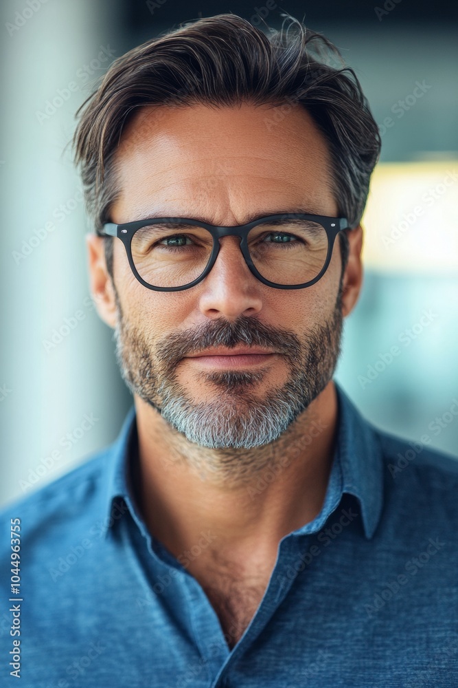 Portrait of a Successful Businessman in Modern Office Generative AI Portrait of a Successful Businessman in Modern Office Generative AI