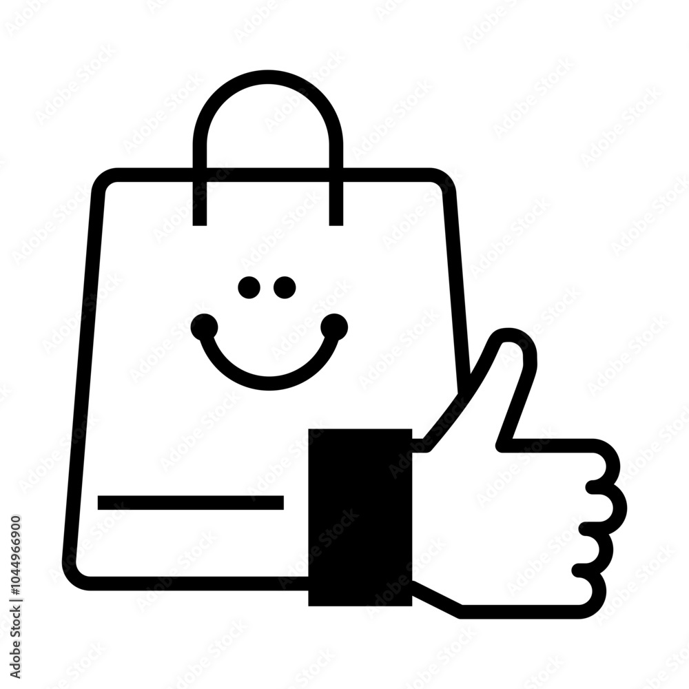 Consumer Confidence Icon – Smiling Shopping Bag with Thumbs Up, Indicating Positive Consumer Sentiment Consumer Confidence Icon – Smiling Shopping Bag with Thumbs Up, Indicating Positive Consumer Sentiment