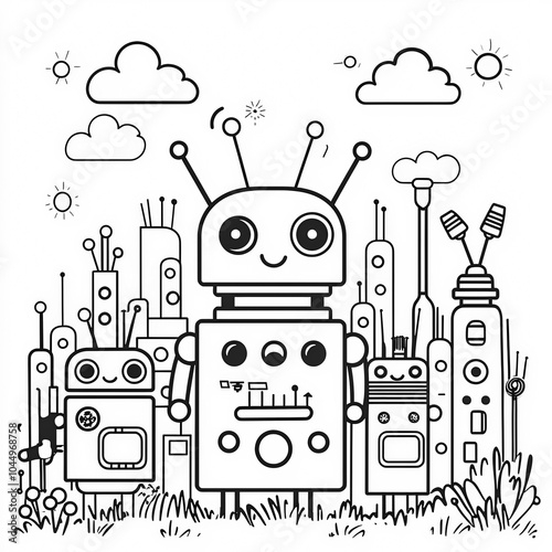 A robot factory with energe...