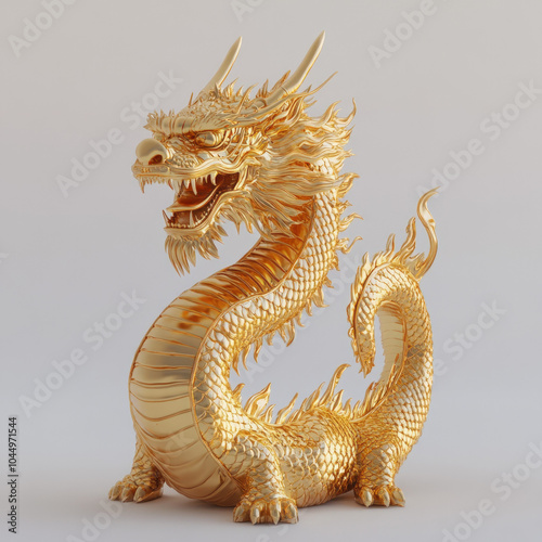 Golden Dragon Isolated