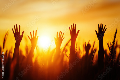 People Having A Party During Sunset