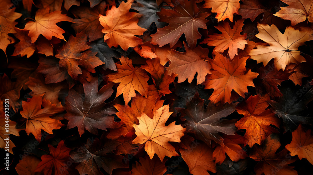 Autumn Leaf Background - Orange and Brown Fall Leaves Autumn Leaf Background - Orange and Brown Fall Leaves
