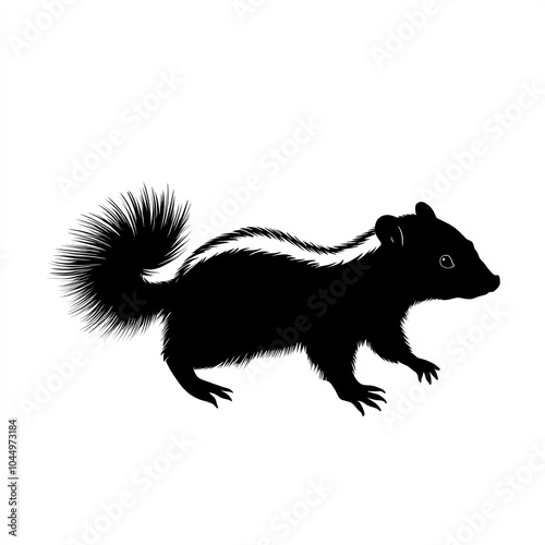 Skunk Silhouette, Illustrat...