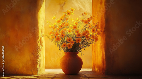 Wallpaper With A Warm Honey...