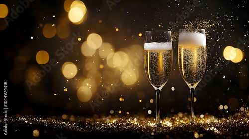 Sparkling Champagne Toast w...