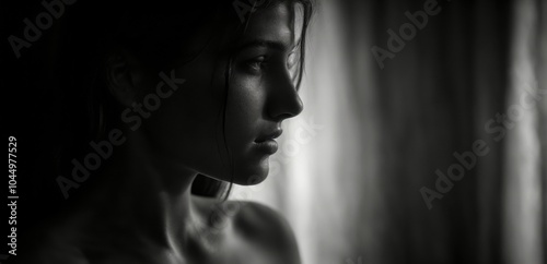 Black and white silhouette portraits of women, highlighting emotion and depth through shadow and light.