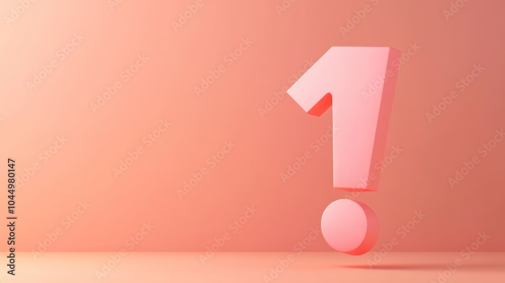 A pink exclamation point on a pink background. A pink exclamation point on a pink background.