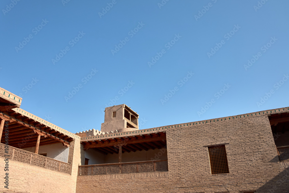 Khiva's ancient brick structures on the iconic Silk Road, Uzbekistan Khiva's ancient brick structures on the iconic Silk Road, Uzbekistan
