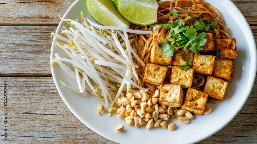 Tofu Pad Thai with Fresh Ingredients and Lime Tofu Pad Thai with Fresh Ingredients and Lime