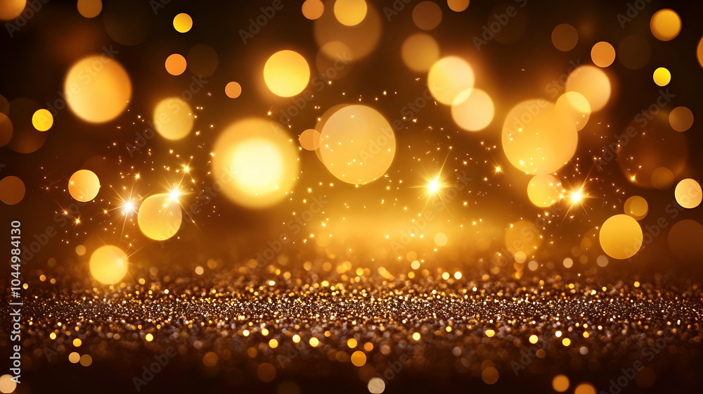 Golden Glitter Bokeh Background Abstract Golden Glitter Bokeh Background Abstract