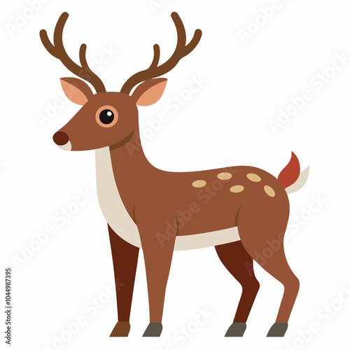 Reindeer vector illustration on a white background