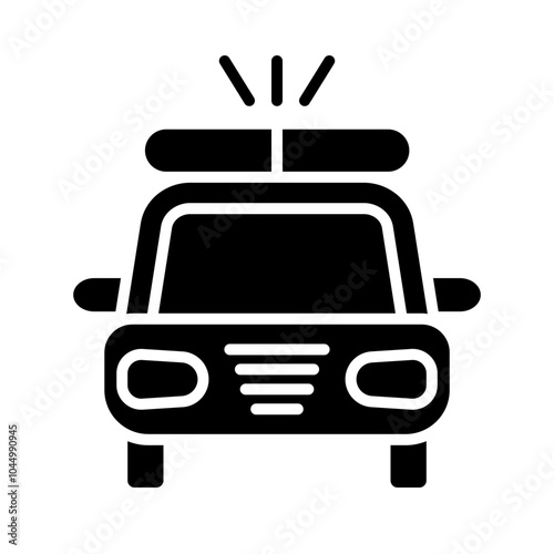 Patrol Vehicle glyph icon