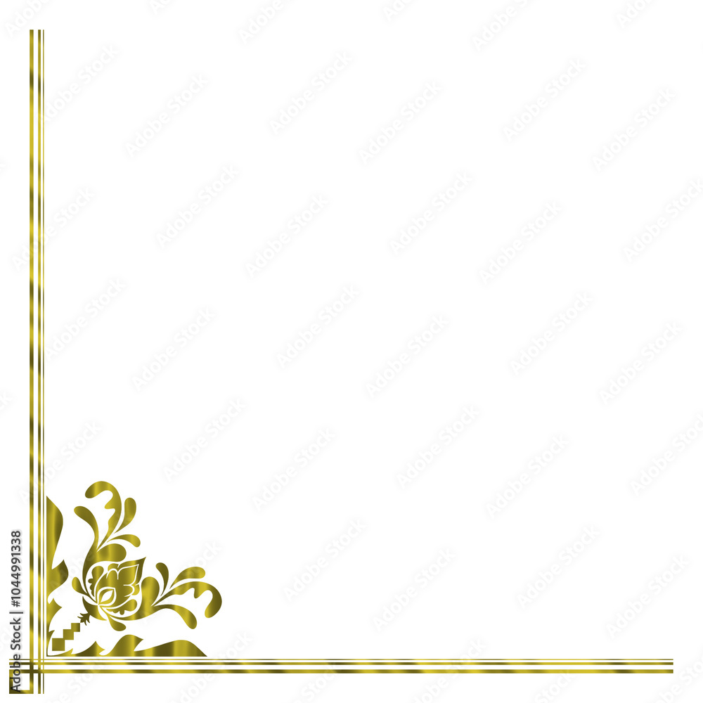 Gold Ornament Corner border frame illustration Gold Ornament Corner border frame illustration