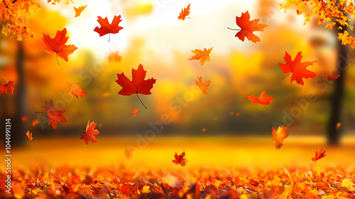Autumn Leaves Falling Backg...