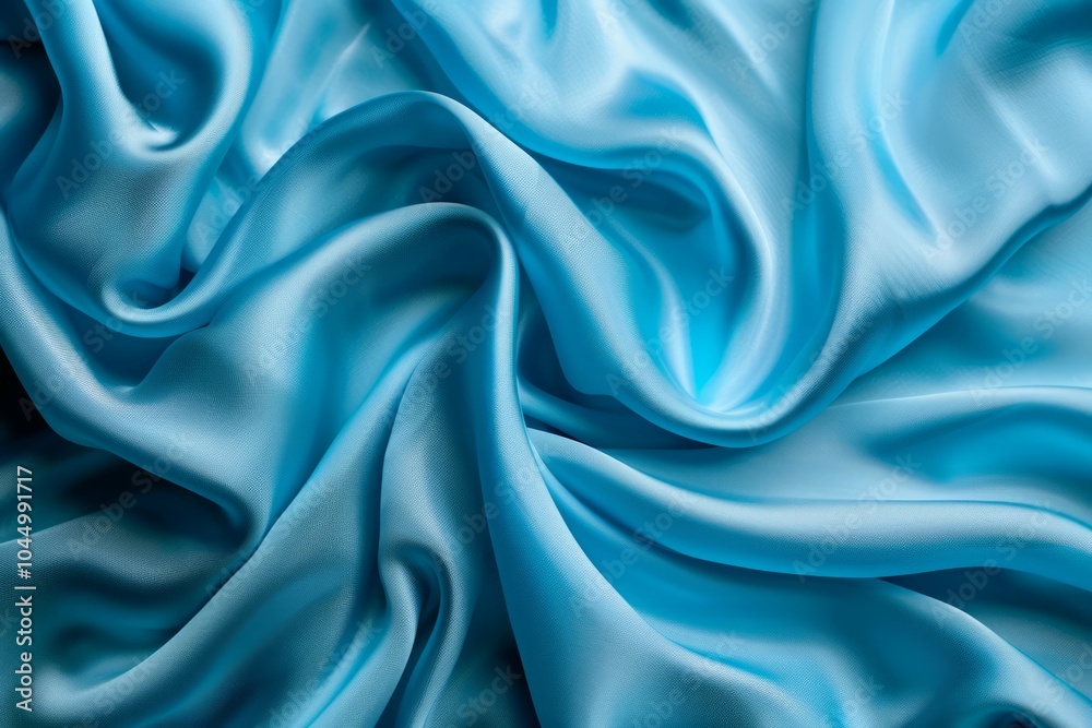 Photo of Blue silk fabric drapery material. Background texture for backdrops or mapping Photo of Blue silk fabric drapery material. Background texture for backdrops or mapping