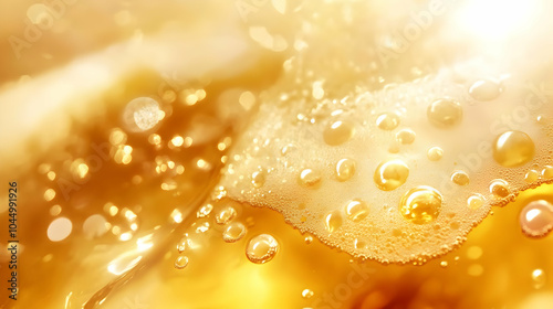 Golden Bubbles Abstract Bac...
