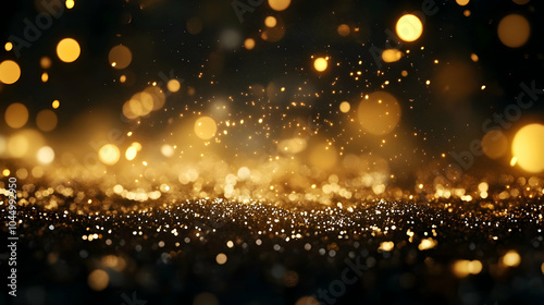 Golden Glitter Abstract Bac...