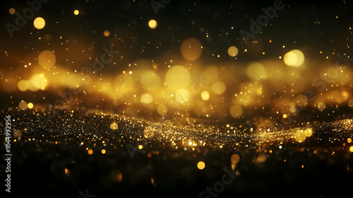 Golden Glitter Abstract Bac...