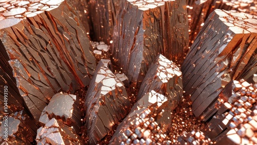 Rare copper-bearing Sunstone crystal macro photography. Vibrant peach and orange hues with natural metallic schiller effect. Professional mineral specimen captured in studio lighting shows remarkable  photo