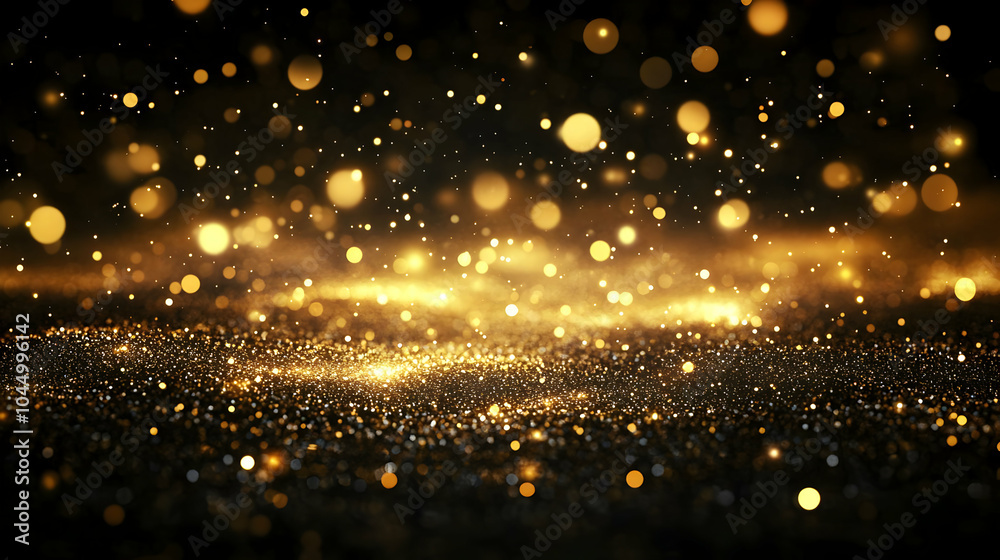 Naklejka premium Golden Glitter Abstract Background