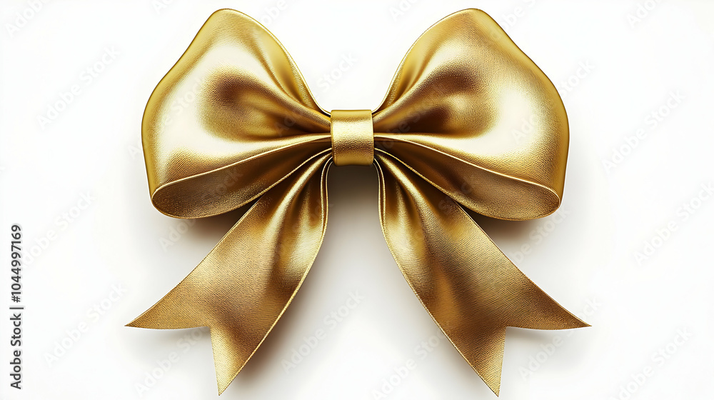 Golden Bow 3D Illustration Golden Bow 3D Illustration