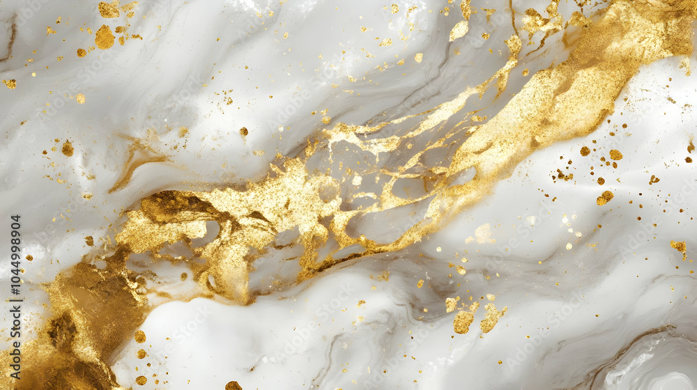 Abstract White and Gold Marble Background Abstract White and Gold Marble Background
