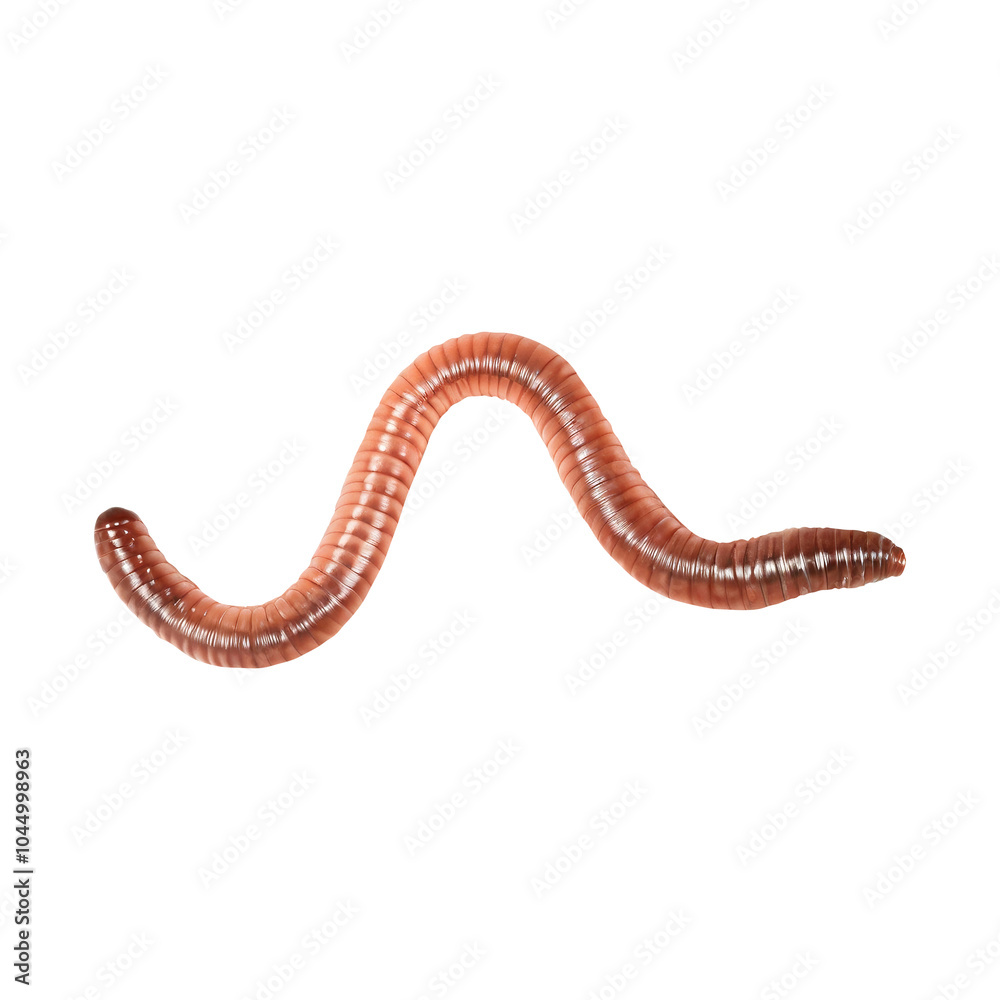 Fototapeta premium worm on transparent background PNG Generative AI