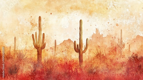 Rustic desert scene blending into a grunge background for a bold wallpaper photo