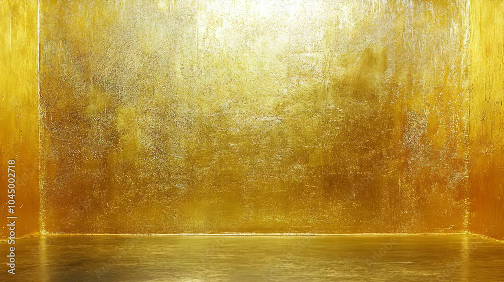 Gold Wall Background - Shiny Metallic Texture Gold Wall Background - Shiny Metallic Texture