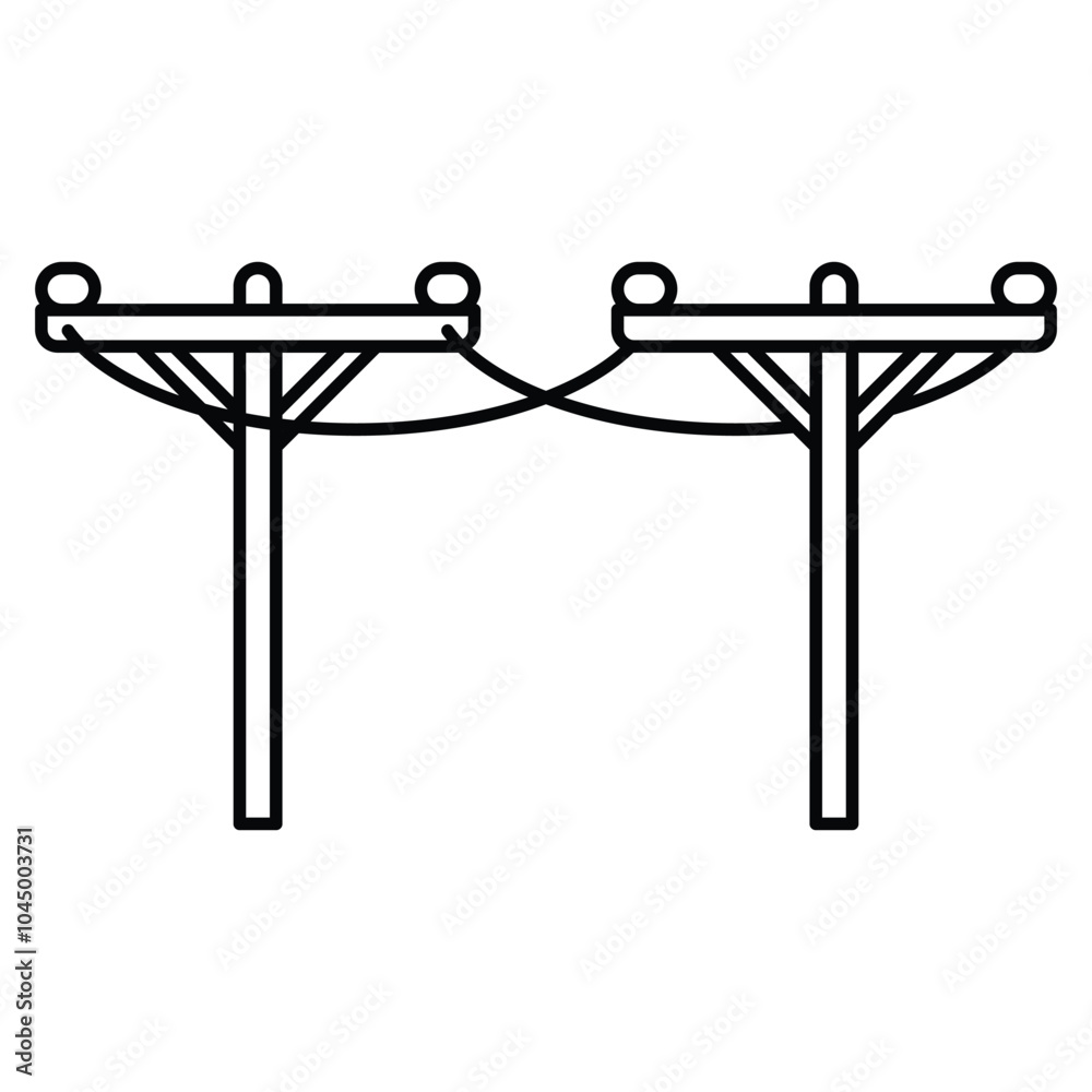 Obraz premium Electric pole icon vector design template basic RGB for website or print