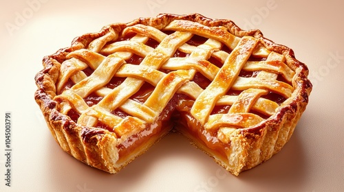 Golden Pie with Lattice Crust and Delicious Filling