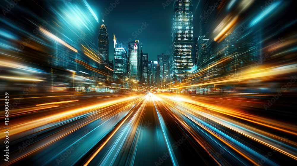 vibrant cityscape with dynamic light trails creates sense of speed and energy, showcasing neon lit urban environment at night vibrant cityscape with dynamic light trails creates sense of speed and energy, showcasing neon lit urban environment at night